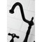 Kingston Brass KS1270AXBS Heritage Bridge Kitchen Faucet W/ Brass Sprayer, Matte Black KS1270AXBS - alternate 3